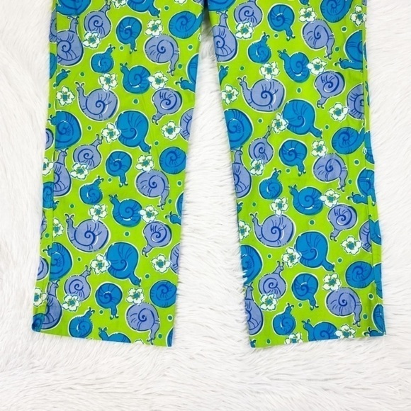 Lilly Pulitzer Vintage Snail Escargot Print Capri Crop Pants Women’s Size 2 - Picture 3 of 8